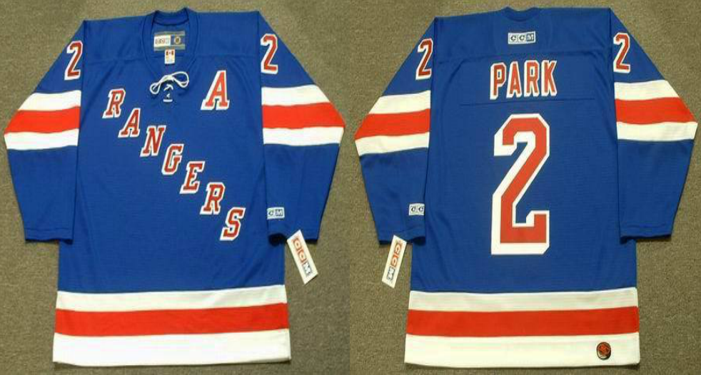 2019 Men New York Rangers #2 Park blue CCM NHL jerseys